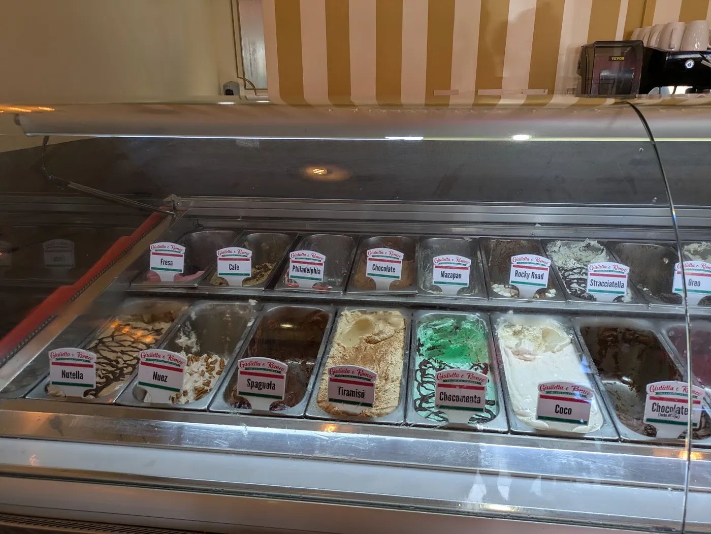 Vitrina de gelato